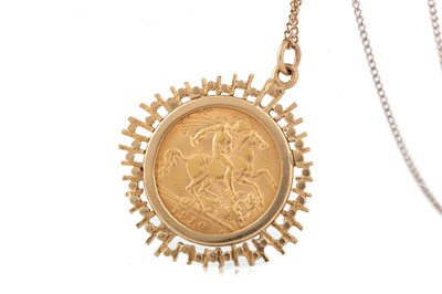 Lot 149 - EDWARD VII HALF SOVEREIGN PENDANT