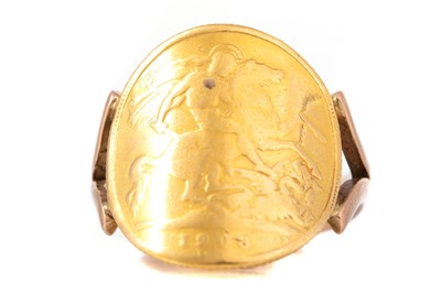 Lot 150 - EDWARD VII HALF SOVEREIGN RING