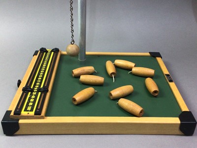 Lot 590 - KAY'S OF LONDON, TABLETOP NINE PIN BOWLING GAME