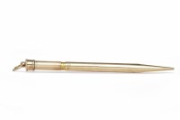 Lot 277 - NINE CARAT GOLD PEN approximately 95mm long,...