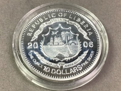 Lot 617 - 2006 REPUBLIC OF LIBIRIA FINE SILVER TEN DOLLAR COIN