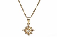 Lot 283 - TWENTY TWO CARAT GOLD PENDANT ON CHAIN of...