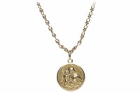 Lot 287 - EIGHTEEN CARAT GOLD PENDANT ON CHAIN the...