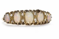 Lot 288 - VICTORIAN EIGHTEEN CARAT GOLD OPAL AND DIAMOND...