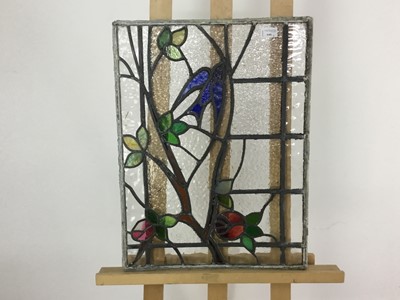 Lot 646 - SET OF EIGHT STAINED AND LEADED GLASS WINDOW PANES