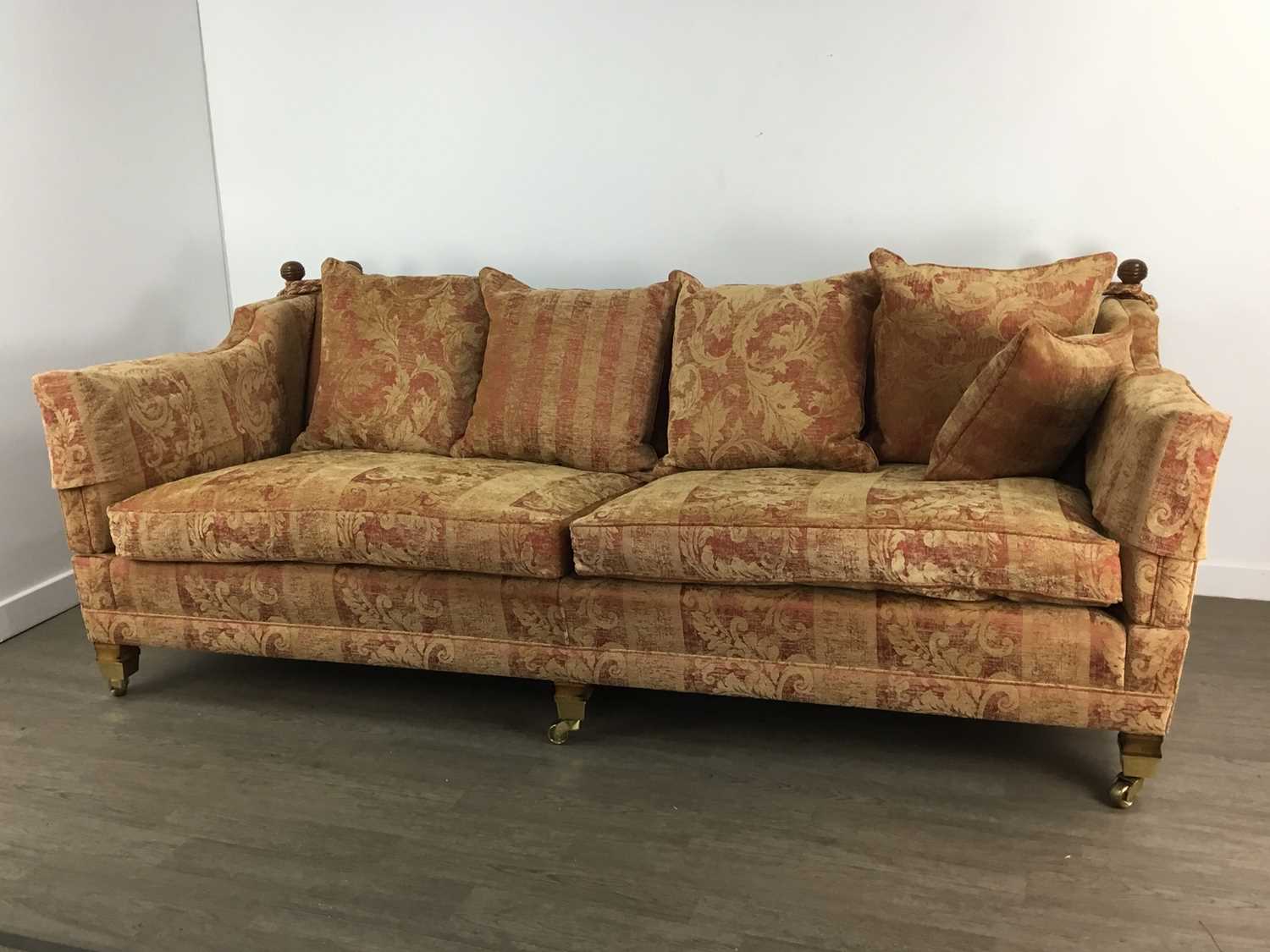 Lot 918 - PAIR OF DURESTA THREE-SEATER SETTEES