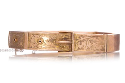 Lot 448 - VICTORIAN NINE CARAT GOLD BANGLE