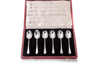 Lot 80 - SET OF SIX ELIZABETH II SPECIMEN HALLMARK COFFEE SPOONS