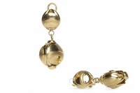 Lot 301 - PAIR OF EIGHTEEN CARAT GOLD DROP EARRINGS each...