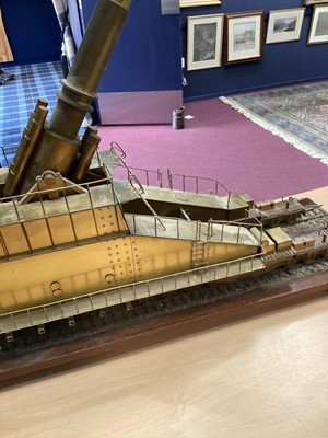 Lot 111 - SCHWERER (HEAVY) GUSTAV, SCRATCH BUILT SCALE MODEL OF A GERMAN RAILWAY GUN