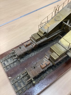 Lot 111 - SCHWERER (HEAVY) GUSTAV, SCRATCH BUILT SCALE MODEL OF A GERMAN RAILWAY GUN
