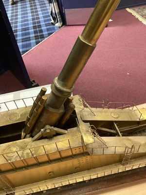 Lot 111 - SCHWERER (HEAVY) GUSTAV, SCRATCH BUILT SCALE MODEL OF A GERMAN RAILWAY GUN