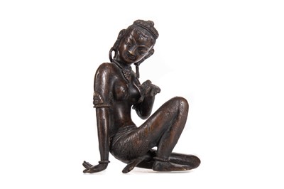 Lot 1070 - INDIAN CAST BRONZE FIGURE OF PARVATI