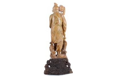 Lot 1077 - CHINESE SOAPSTONE CARVING