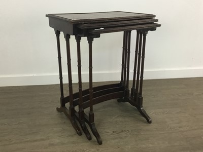 Lot 27 - MAHOGANY NEST OF THREE TABLES