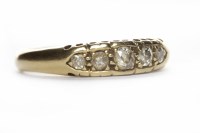 Lot 312 - DIAMOND FIVE STONE RING set with five...