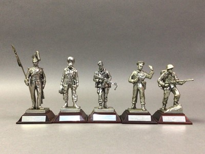 Lot 996 - ROYAL HAMPSHIRE, EXTENSIVE COLLECTION OF POLISHED PEWTER FIGURES