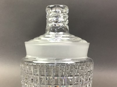 Lot 46 - WATERFORD CRYSTAL BISCUIT/CONFECTIONARY LIDDED JAR