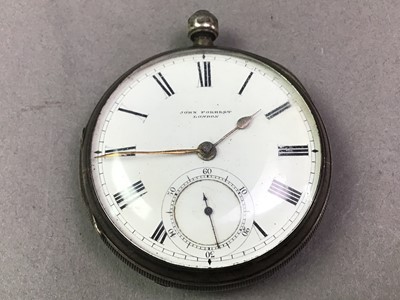 Lot 49 - VICTORIAN SILVER OPEN FACED KEY WIND POCKET WATCH