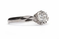 Lot 318 - DIAMOND SOLITAIRE RING the round brilliant cut...