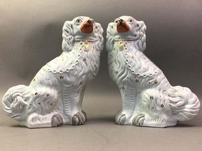 Lot 92 - PAIR OF STAFFORDSHIRE WALLY DOGS