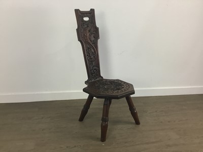 Lot 91 - MAHOGANY SPINNING CHAIR