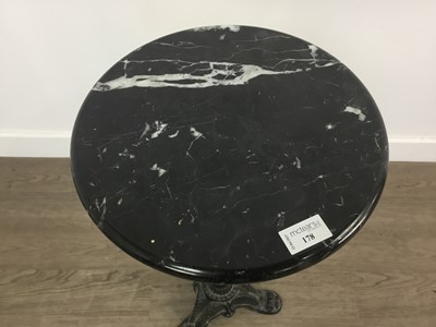 Lot 178 - MARBLE TOPPED SIDE TABLE