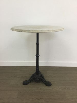 Lot 102 - CIRCULAR MARBLE TOPPED TABLE