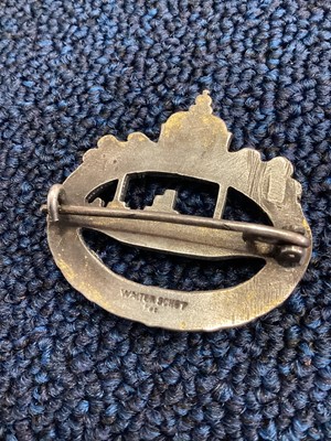 Lot 142 - GERMAN IMPERIAL KAISERLICHE MARINE U-BOAT BADGE
