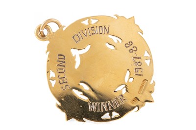 Lot 1615 - AYR UNITED F.C., SECOND DIVISION GOLD MEDAL