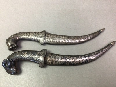 Lot 202 - PAIR OF INDIAN KARD DAGGERS