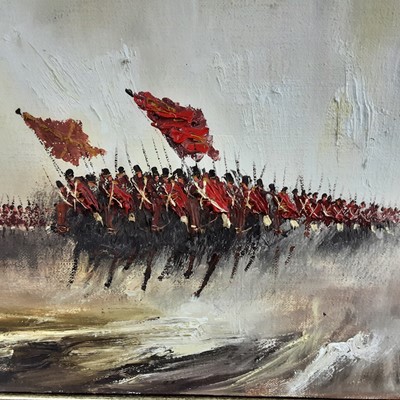 Lot 158 - JOHN BAMPFIELD (BRITISH, b. 1947), CAVALRY CHARGE