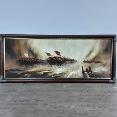 Lot 158 - JOHN BAMPFIELD (BRITISH, b. 1947), CAVALRY CHARGE