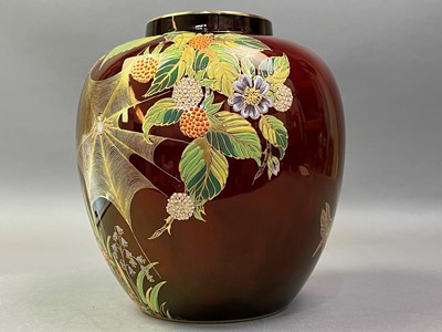 Lot 157 - CARLTON WARE ROUGE ROYALE VASE