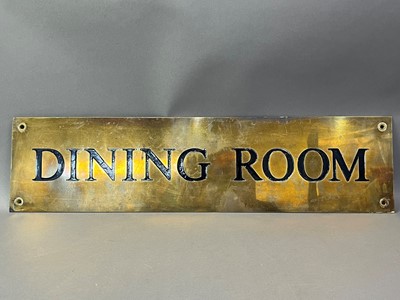 Lot 160 - BRASS DINING ROOM WALL PLAQUE