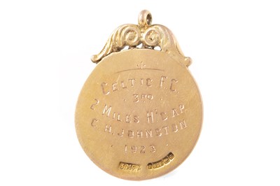 Lot 1619 - C.H. JOHNSTON, CELTIC F.C. SPORTS DAY GOLD MEDAL