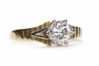 Lot 349 - DIAMOND SOLITAIRE RING the round brilliant cut...