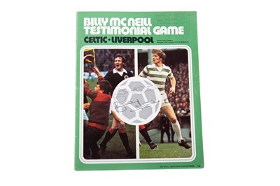 Lot 1639 - BILLY McNEILL OF CELTIC F.C., SIGNED TESTIMONIAL PROGRAMME