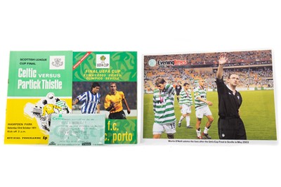 Lot 1642 - CELTIC F.C., TWO PROGRAMMES AND A TICKET
