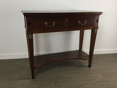 Lot 245 - REPRODUCTION MAHOGANY HALL TABLE