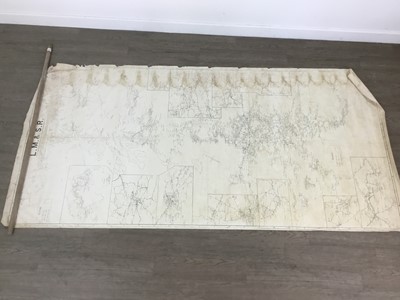 Lot 248 - CLOTH RAILWAY MAP