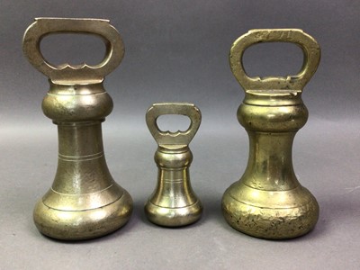 Lot 274 - GROUP OF BRASS BELL WEIGHTS