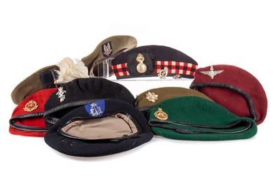 Lot 162 - COLLECTION OF MILITARY CAPS AND BADGES