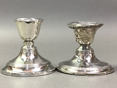 Lot 333 - PAIR OF SILVER CANDLESTICKS