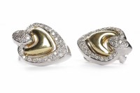 Lot 355 - PAIR OF EIGHTEEN CARAT GOLD DIAMOND SET...