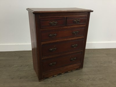 Lot 324 - VICTORIAN WALNUT MINIATURE CHEST OF DRAWERS