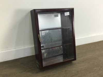 Lot 393 - SMALL MAHOGANY DISPLAY CABINET