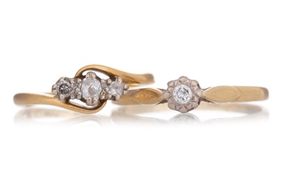 Lot 478 - TWO DIAMOND RINGS