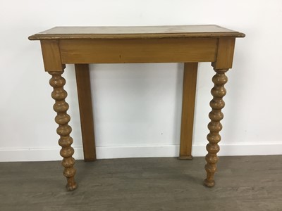 Lot 253 - LATE VICTORIAN SCUMBLED PINE HALL TABLE