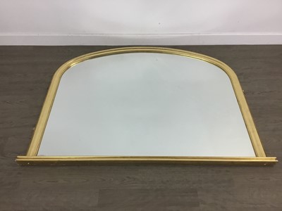 Lot 254 - MODERN ARCHED OVERMANTEL MIRROR